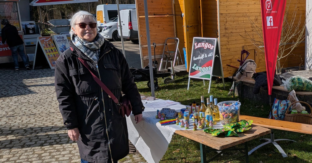 Infostand im Botanischen Garten